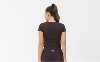 Coffee Butter Tee Activewear Top with Stretch Fabric UK 