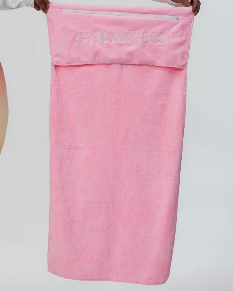 Pink Microfiber Hooded Gym Towel for Workouts UK