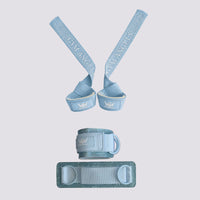 Baby Blue Gym Accessories Kit - Lifting Straps & Ankle Straps