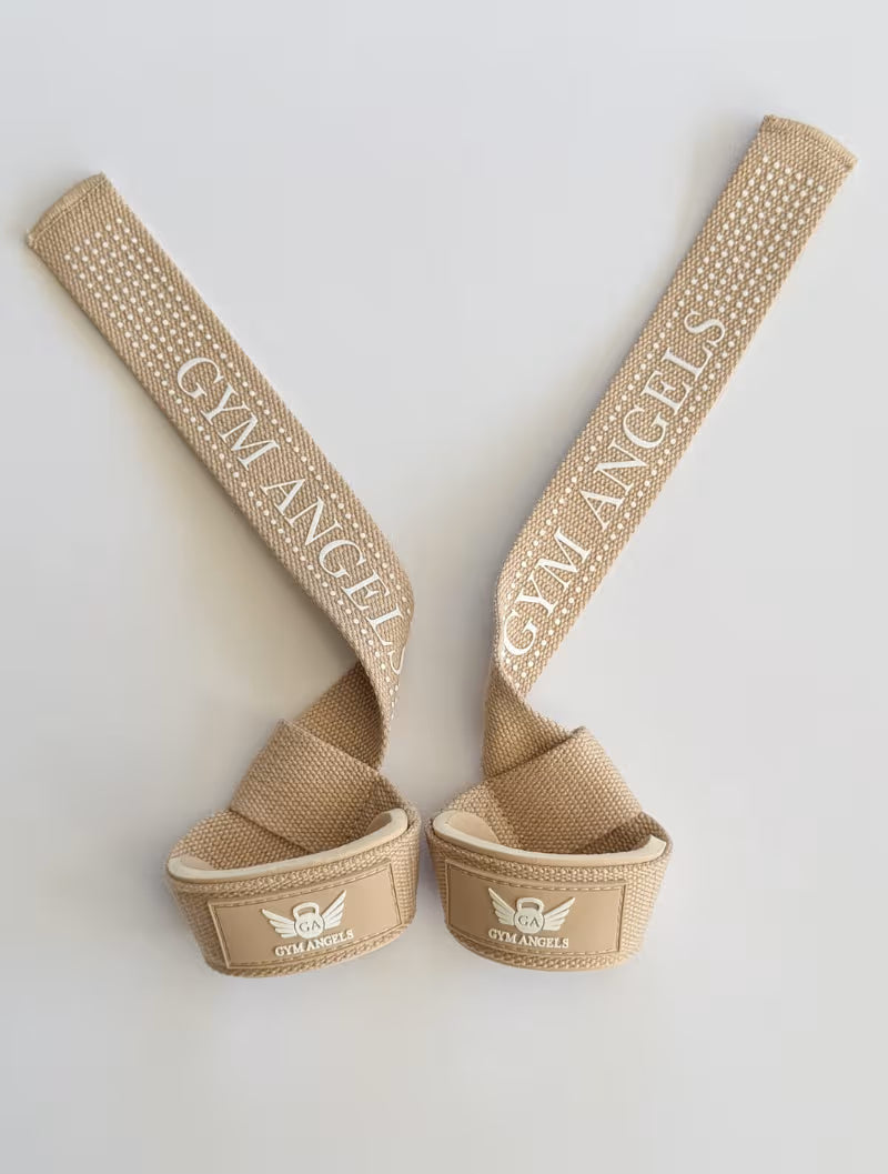 Beige Lifting Bundle | Ankle Straps + Lifting Straps