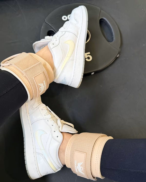 Beige Ankle Straps