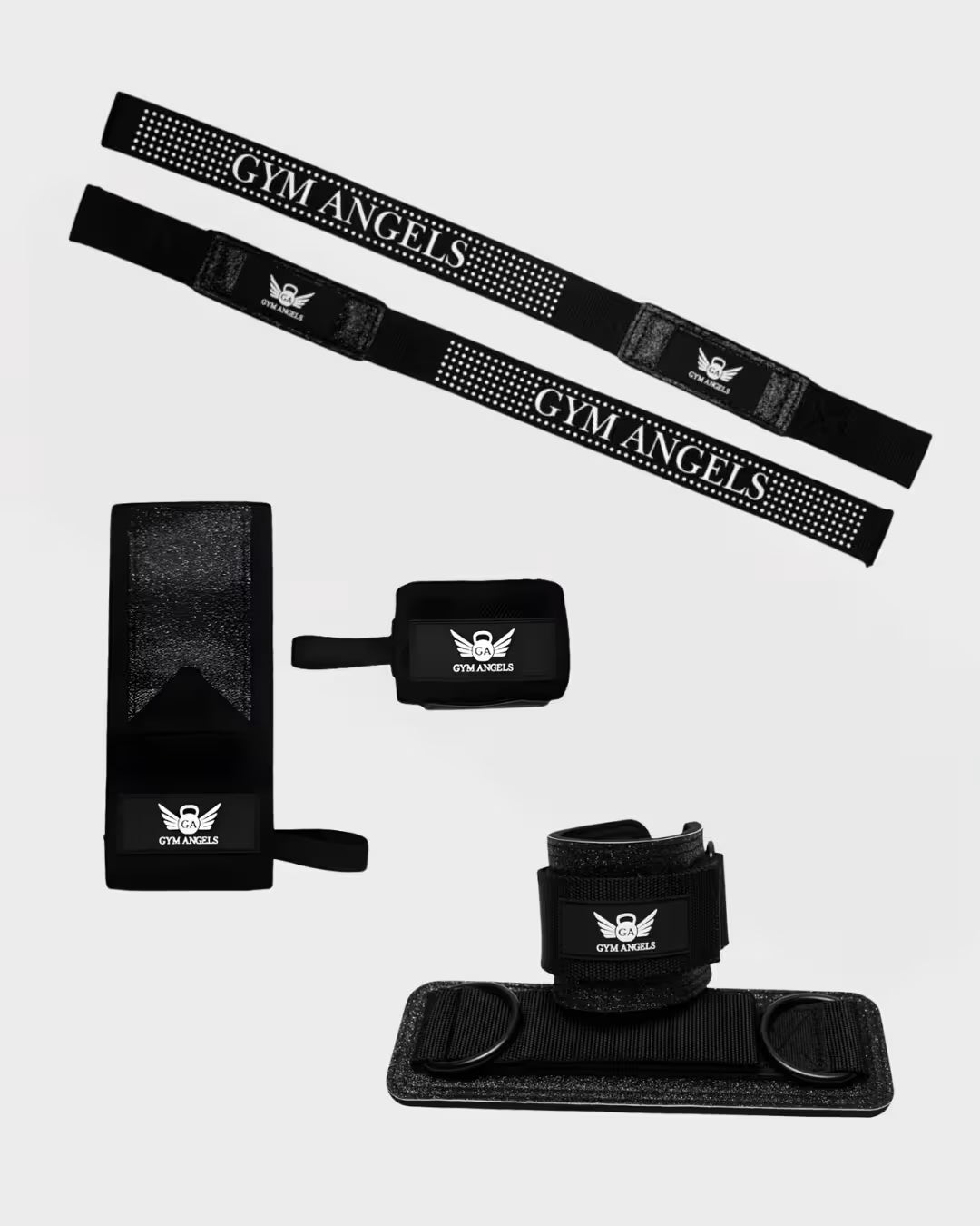 Black Glitter Gym Accessories Bundle