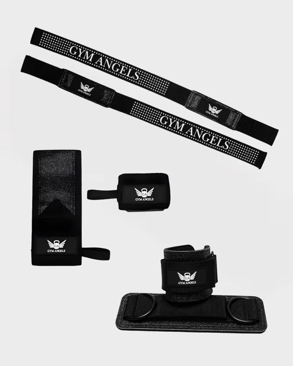 Black Glitter Gym Accessories Bundle