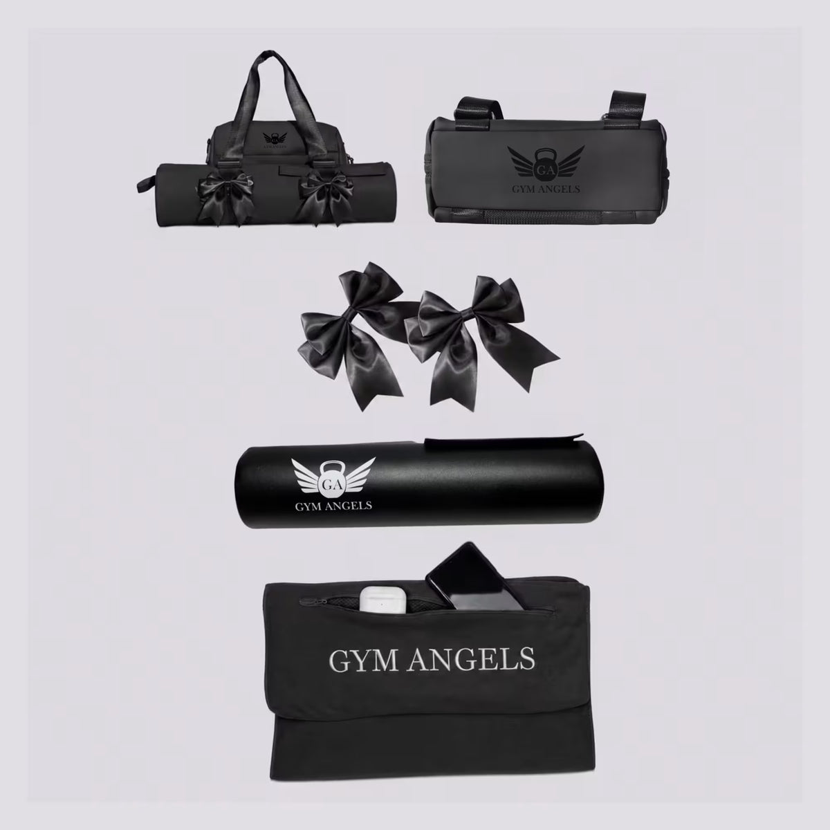 Gym Accessories Bundle of 4 Black