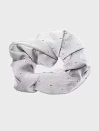 Gray Diamanté Scrunchie