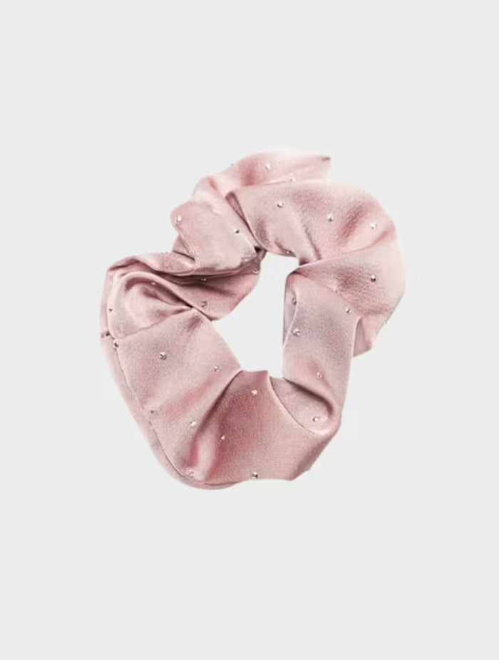 Pink Diamanté Scrunchie