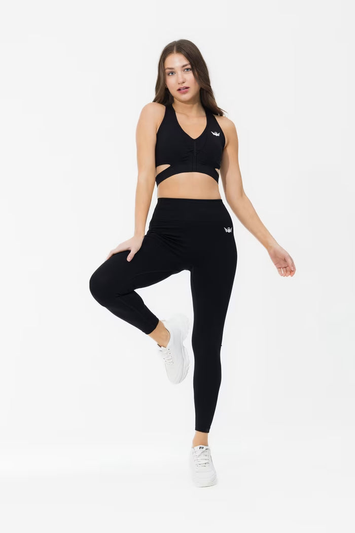 Stylish Seamless Sports Bra for Women - Black