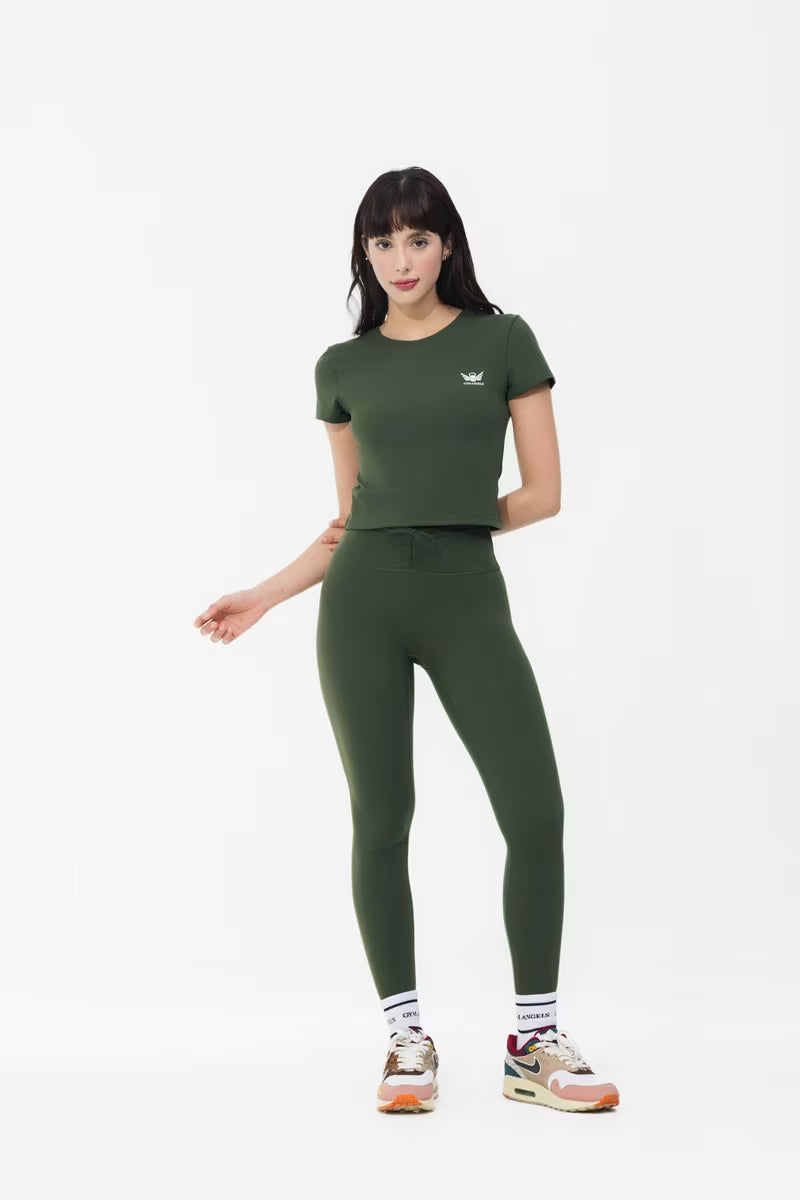 Women’s Butter Tee UK with Smooth Finish Khaki Green