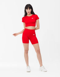 Seamless Sculpt Shorts Red – Women’s Gym Shorts UK
