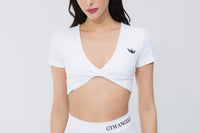 Short Sleeve Angel Twist Crop