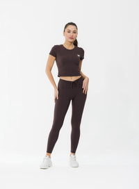 Women’s Butter Tee for Workout and Casual Wear Coffee
