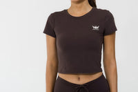 Women’s Coffee Butter Tee UK front view Coffee