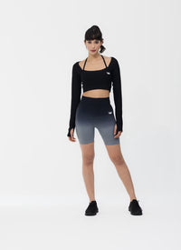 Gym Angels Black Ombre Scrunch Shorts for women UK
