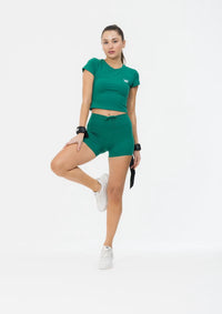 Gym Angels Butter Ruche Shorts for women Green