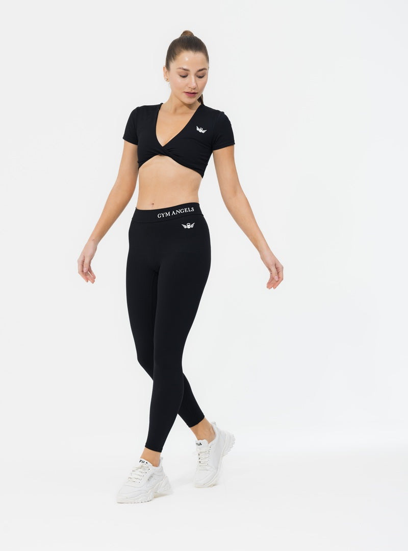 Short Sleeve Angel Twist Crop