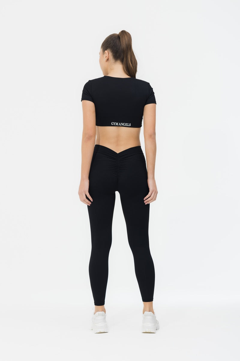 Short Sleeve Angel Twist Crop