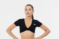 Women’s Activewear Crop Top with Removable Padding Black