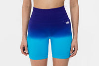 Gym Angels Blue Ombre Scrunch Shorts for women UK