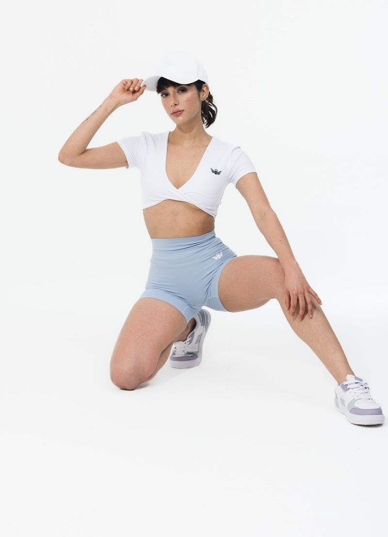 Pocket Scrunch Button Shorts