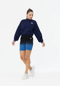 Angel Crop Sweatshirt UK front view Blue