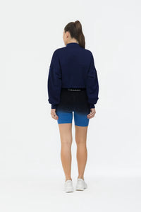 Blue Angel Crop Sweatshirt for gym and casual wear