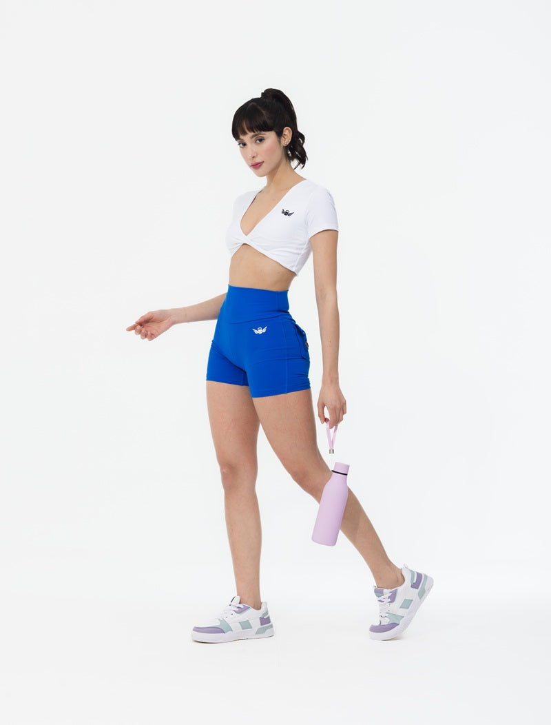 Pocket Scrunch Button Shorts