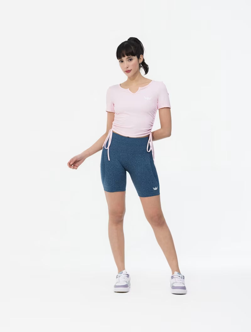 Contour Seamless Biker Shorts Blue – Women’s Gym Shorts UK