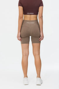 Gym Angels Mocha Contour Seamless Shorts for women UK