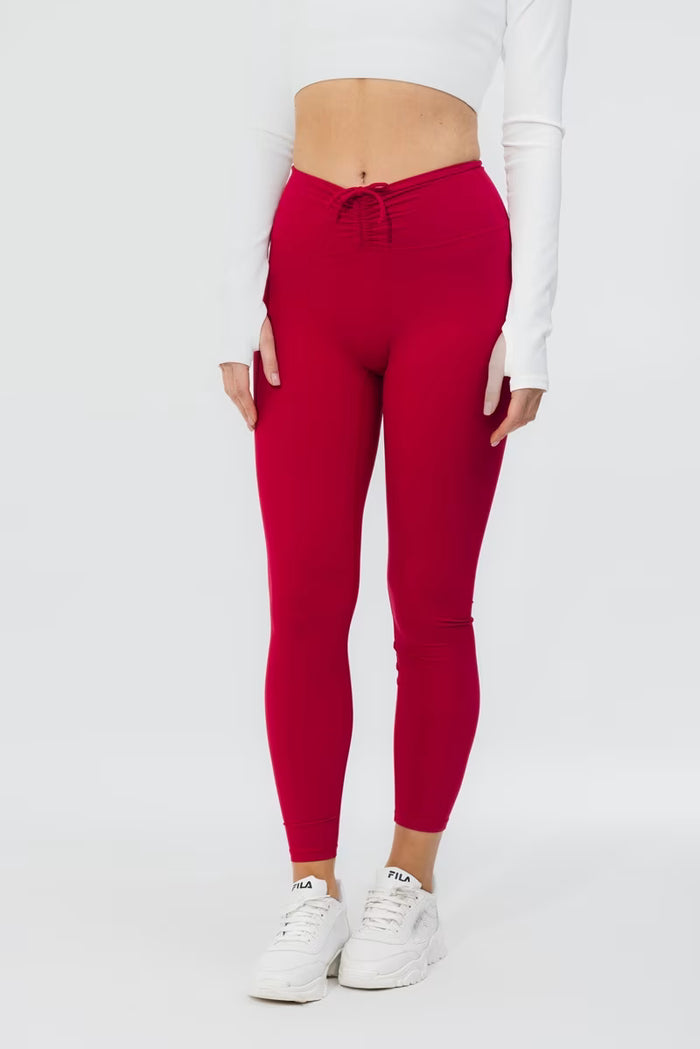 Ribbon Butter Leggings Red