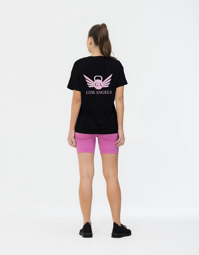 Gym Angels Pump Cover T-Shirt – Buttery Soft Oversized Workout Top