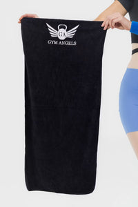 Black Microfiber Hooded Gym Towel for Workouts UK