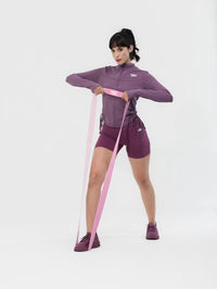 Gym Angels Signature Ribbon Jacket front view Purple