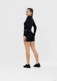 Pocket Scrunch Button Shorts