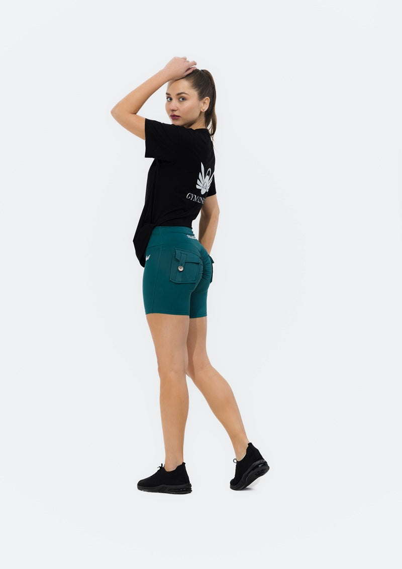 Pocket Scrunch Button Shorts