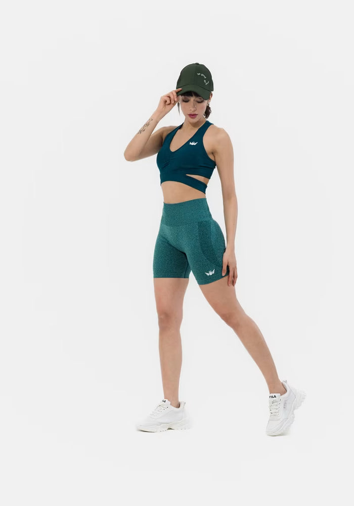 Green Flattering Contour Shading Shorts for Women UK