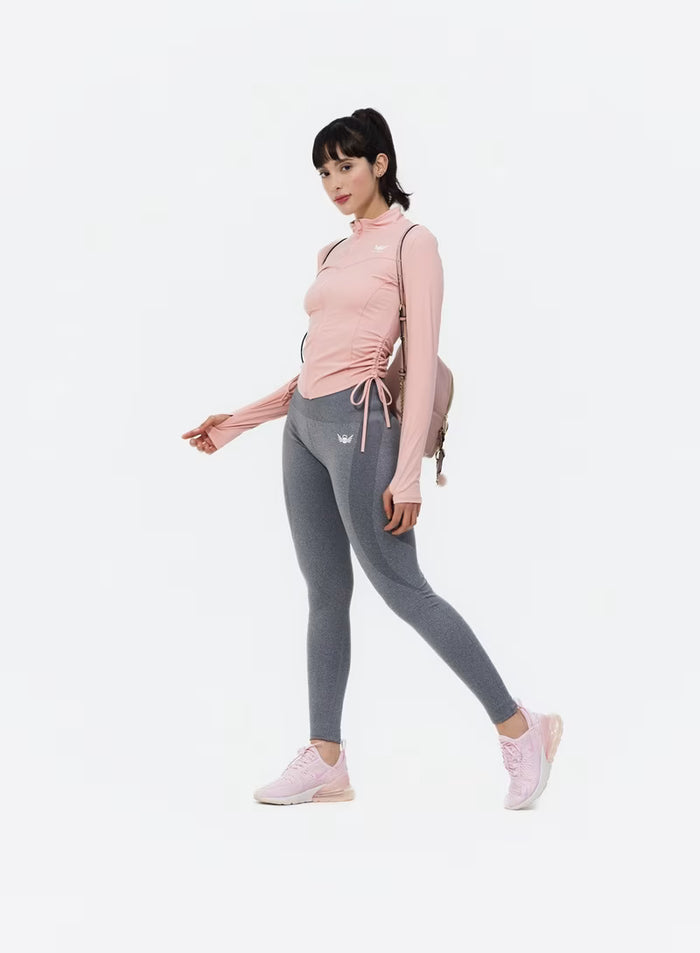 Gym Angels Ribbon Jacket breathable fabric Pink