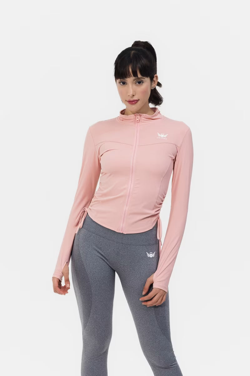 Pink Signature Ribbon Jacket with thumbhole sleeves UK