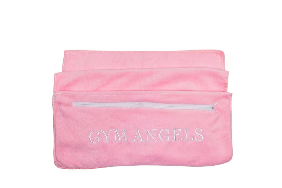 Pink Hooded Workout Towel with Zip Pocket UK