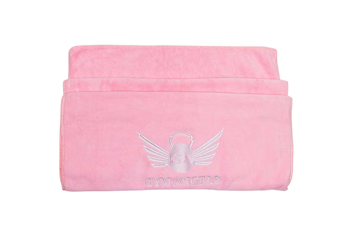 Pink Gym Towel with Pocket for Valuables UK