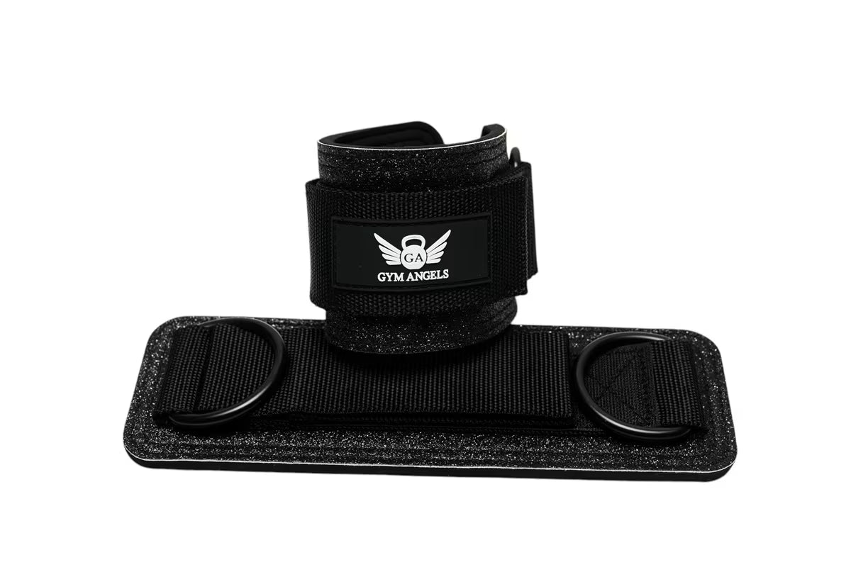 Stylish Black Glitter Ankle Straps for Kickbacks UK
