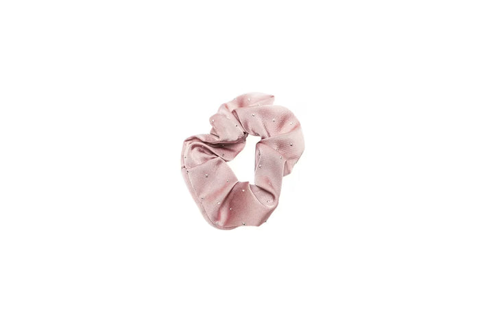 Diamanté Scrunchie Pink – Sparkly Hair Accessory UK
