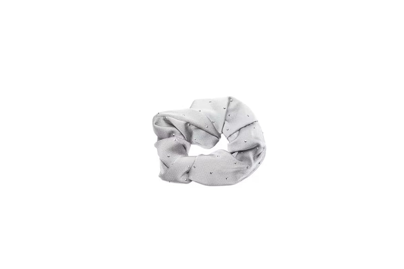 Elegant Gray Diamanté Hair Scrunchie for Women UK