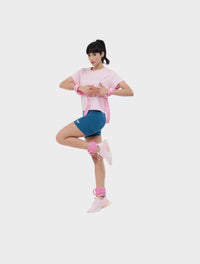 D-Ring Pink Glitter Ankle Straps for Cable Exercises UK