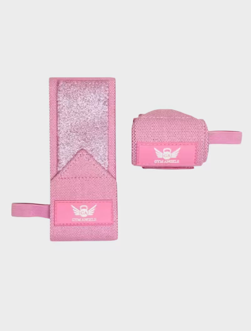 Pink Glitter Wrist Wraps