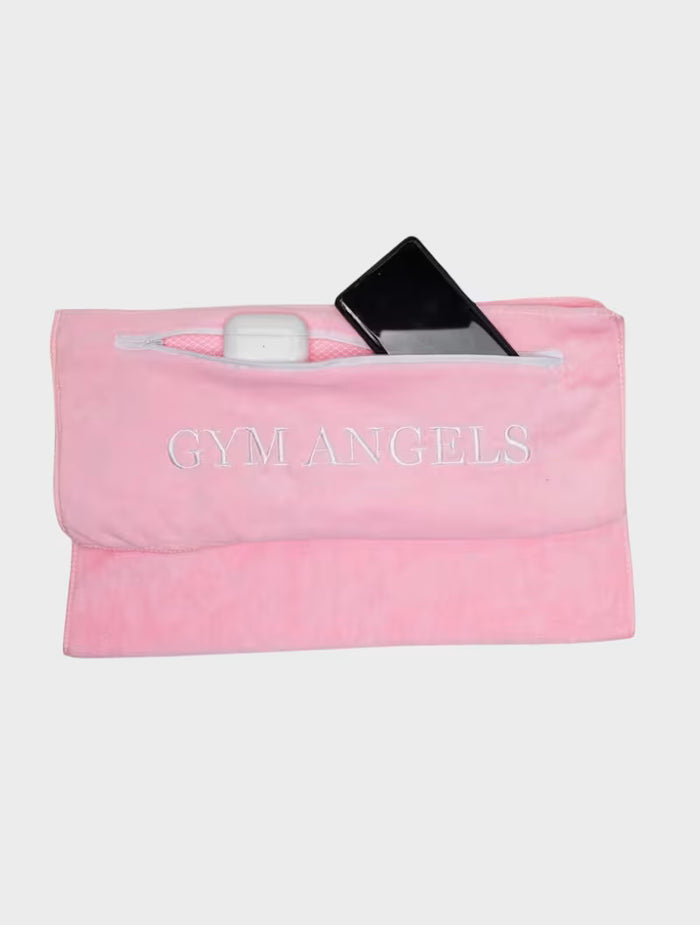 Pink Microfiber Hooded Gym Towel for Workouts UK