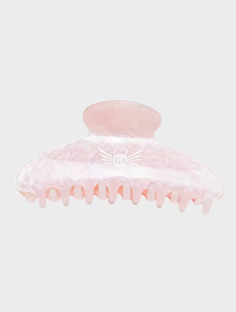 Pink Iridescent Glitter Claw Clip