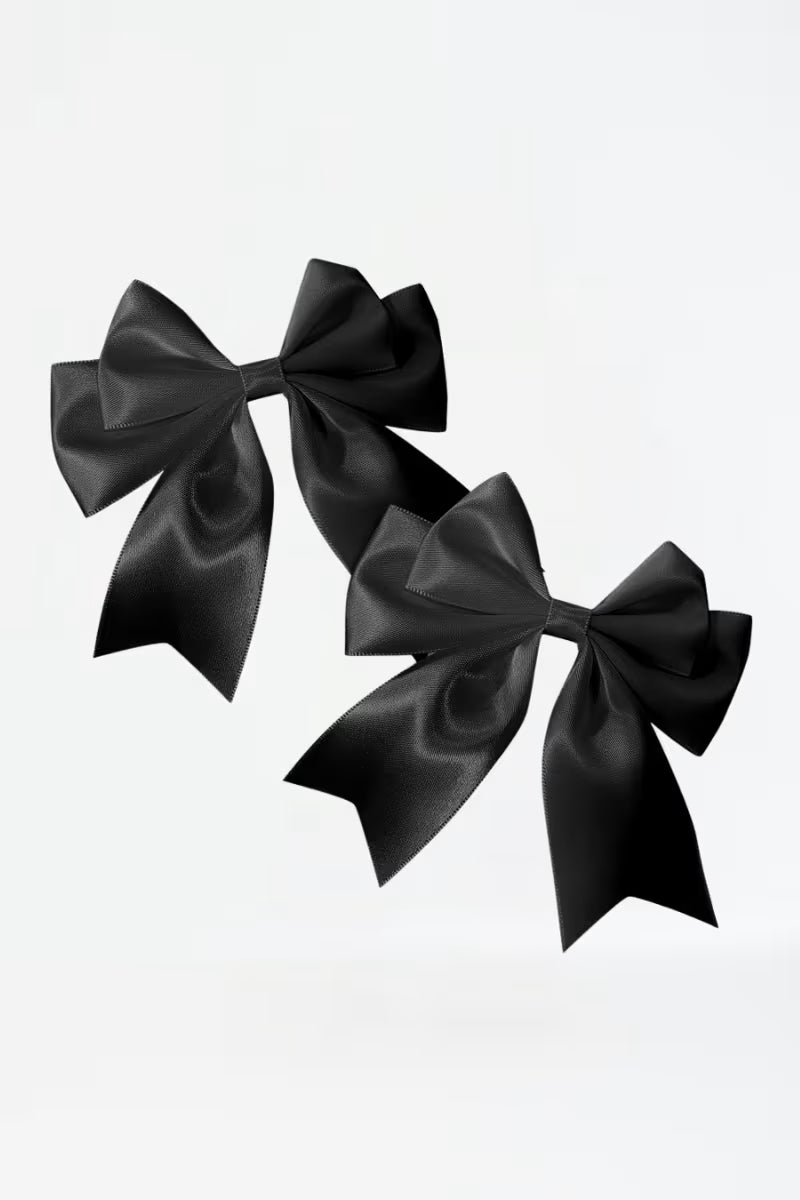 Mini Bow Clips Black