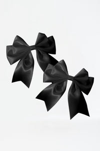 Mini Bow Clips Black