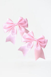 Mini Bow Clips Pink