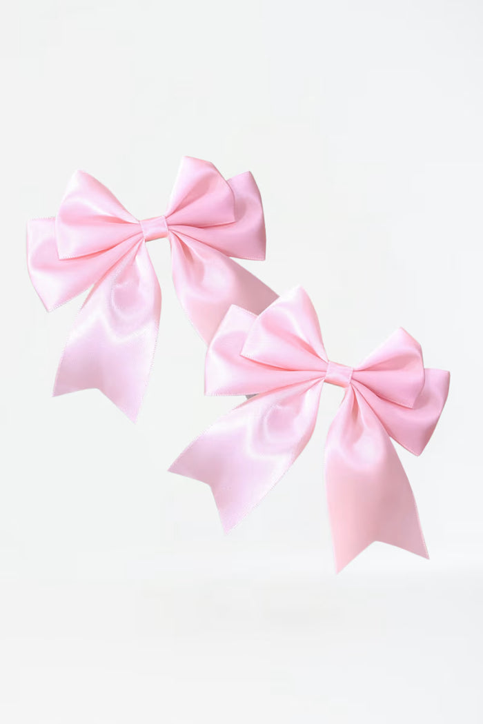 Mini Bow Clips Pink